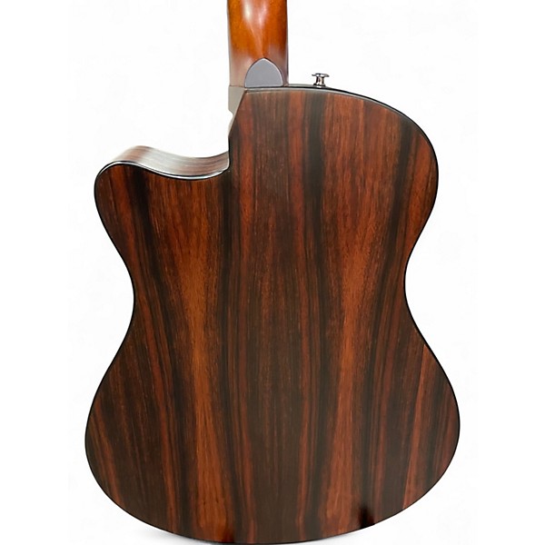 Used Ibanez AAM70CE Trans Charcoal Acoustic Electric Guitar