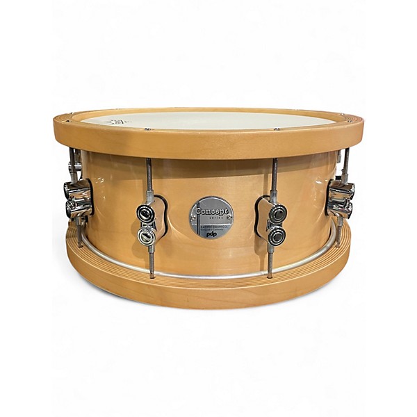 Used PDP by DW 6.5in Concept Series 20-Ply with Wood Hoops 14in Natural Lacquer Drum