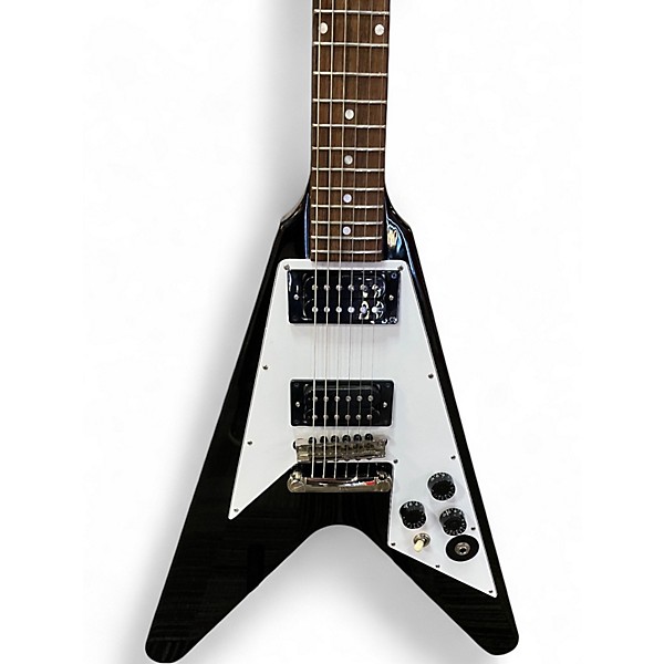 Used Epiphone KIRK HAMMETT FLYING V Ebony Solid Body Electric Guitar