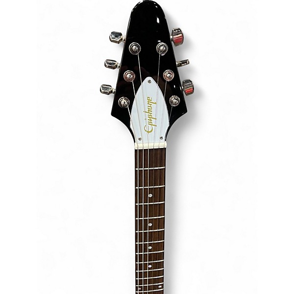 Used Epiphone KIRK HAMMETT FLYING V Ebony Solid Body Electric Guitar