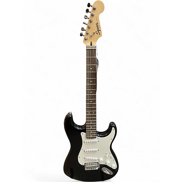 Used Squier Standard Stratocaster Black Solid Body Electric Guitar