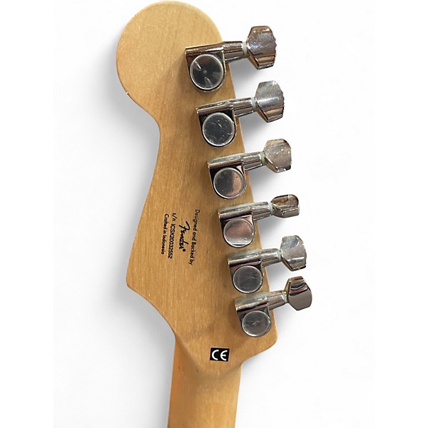 Used Squier Standard Stratocaster Black Solid Body Electric Guitar