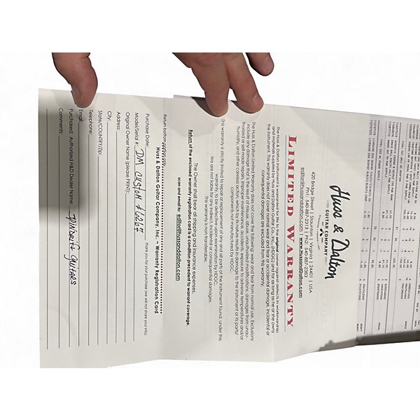 Used Huss & Dalton DM CUSTOM Natural Acoustic Guitar