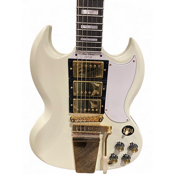 Used 2025 Epiphone Inspired by Gibson Les Paul Custom SG Classic White Solid Body Electric Guitar