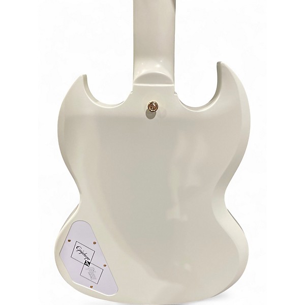 Used 2025 Epiphone Inspired by Gibson Les Paul Custom SG Classic White Solid Body Electric Guitar