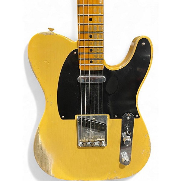Used 2020 Fender Custom Shop 70th Anniversary Broadcaster Heavy Relic Heavy Relic Blonde Solid Body Electric Guitar