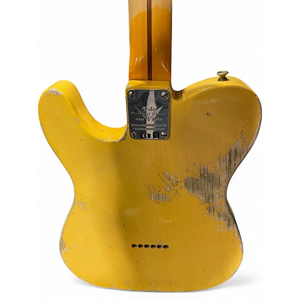 Used 2020 Fender Custom Shop 70th Anniversary Broadcaster Heavy Relic Heavy Relic Blonde Solid Body Electric Guitar