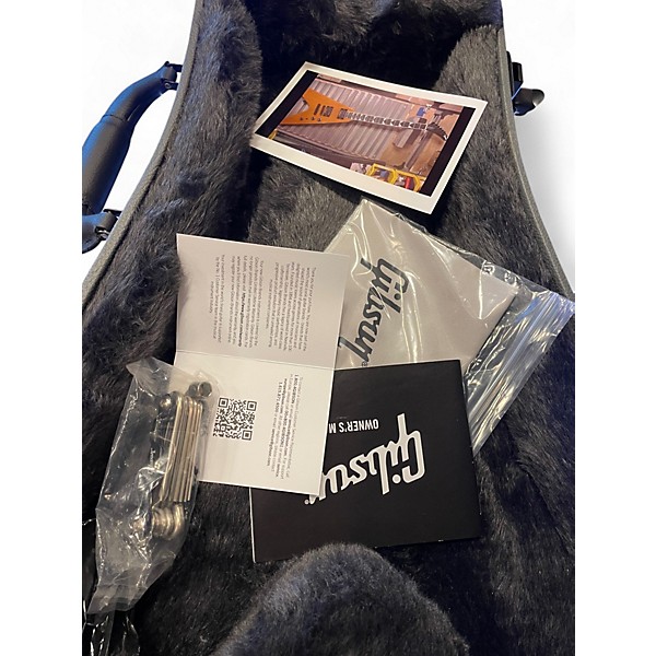 Used Gibson CAORINA FLYING V WALNUT  Brown Solid Body Electric Guitar