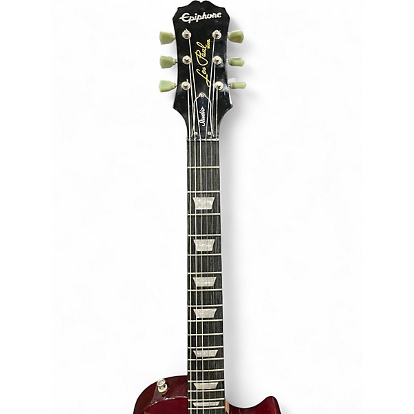 Used 2010s Epiphone Les Paul Studio Wine Red Solid Body Electric Guitar