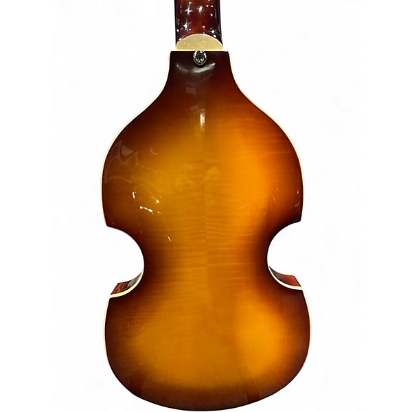 Used Hofner Ignition Series Vintage 4 String 2 Tone Sunburst Electric Bass Guitar