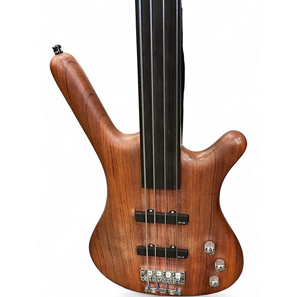 Used Warwick Pro Series Standard Corvette 4 String Fretless Bubinga Electric Bass Guitar