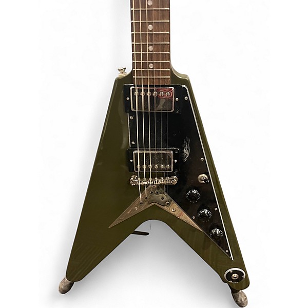 Used Epiphone FLYING V OLIVE DRAB Solid Body Electric Guitar