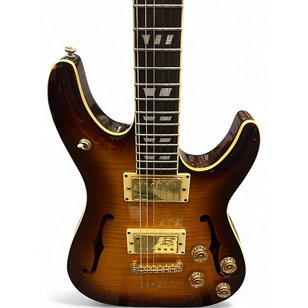 Used Schecter Guitar Research C/SH1 Sunburst Hollow Body Electric Guitar