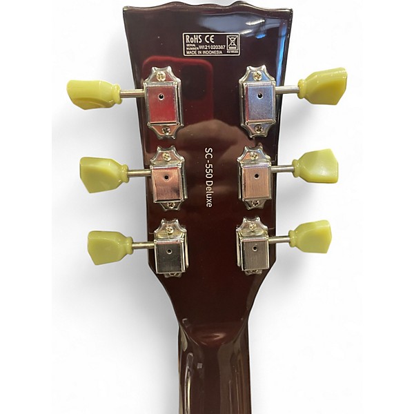 Used Harley Benton sc550 deluxe Tobacco Sunburst Solid Body Electric Guitar