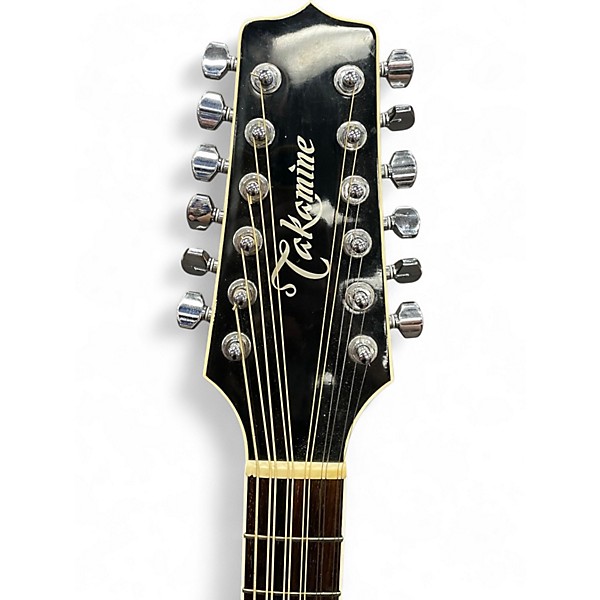Vintage 1996 Takamine EF381C Black 12 String Acoustic Electric Guitar