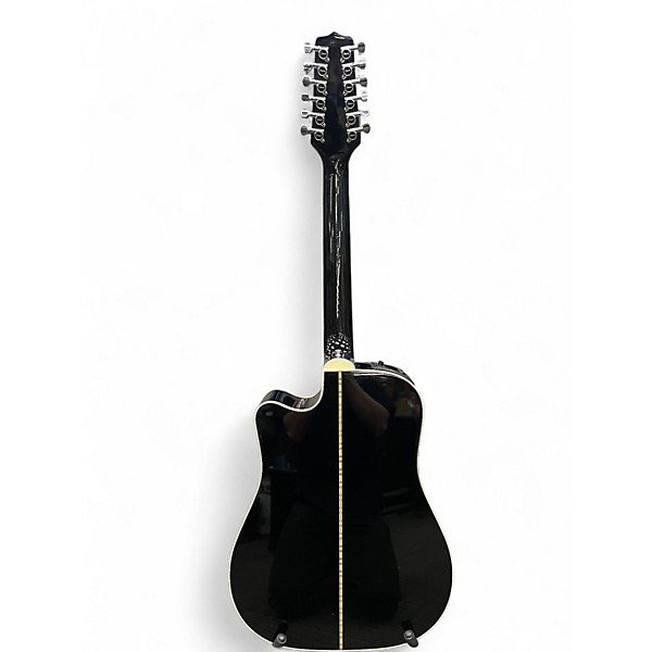 Vintage 1996 Takamine EF381C Black 12 String Acoustic Electric Guitar