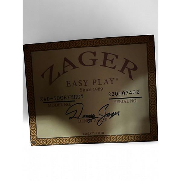 Used Zager ZAD-50CE Natural Acoustic Electric Guitar