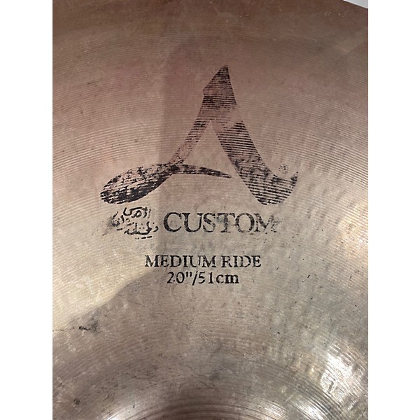 Used Zildjian 20in A Custom Medium Ride Cymbal