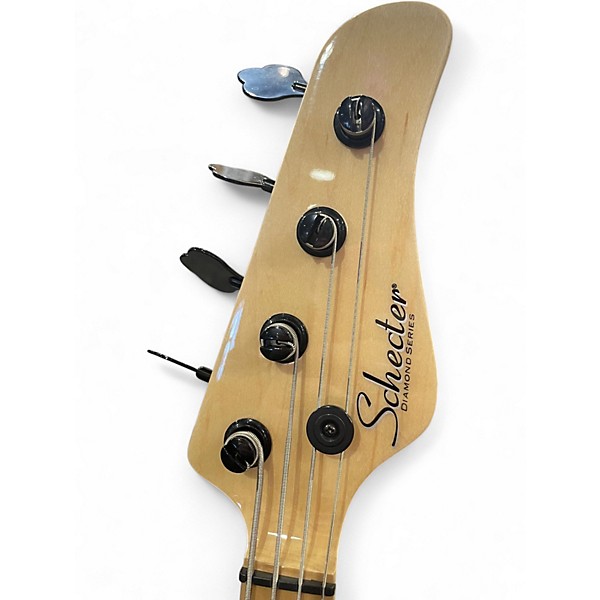 Used Schecter Guitar Research JUSTIN BECK V Natural Electric Bass Guitar