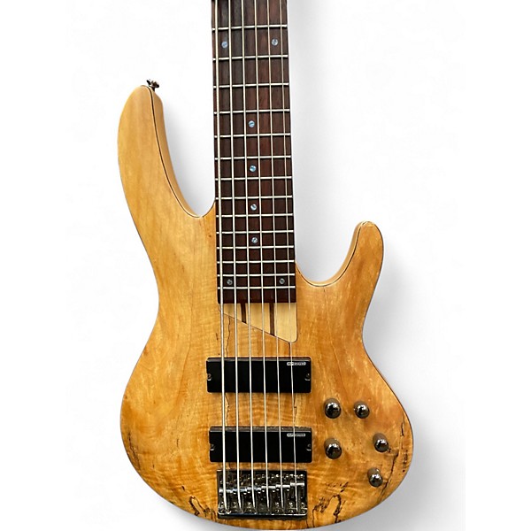 Used ESP LTD B206SM 6 String Spalted Maple Electric Bass Guitar