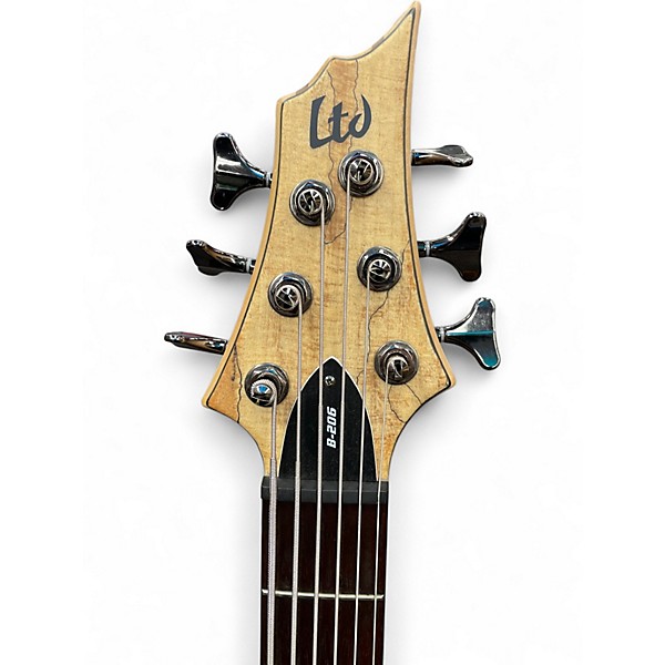 Used ESP LTD B206SM 6 String Spalted Maple Electric Bass Guitar
