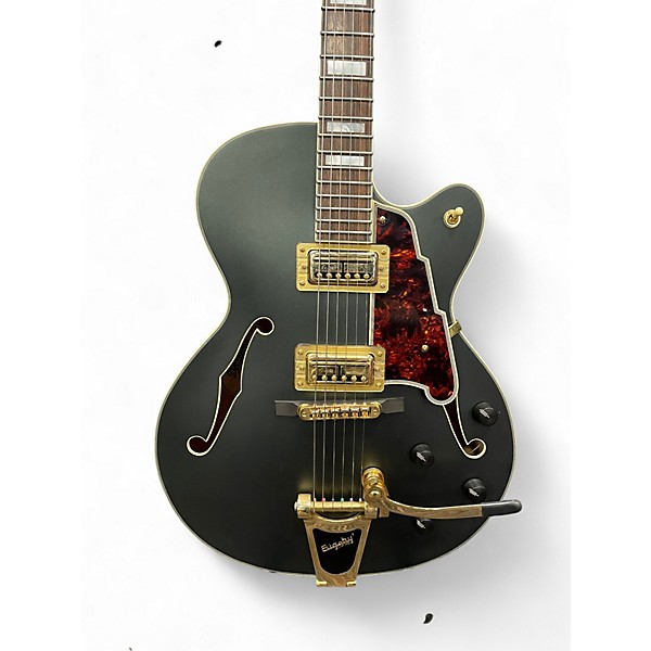 Used D'Angelico DLX-175 Matte Charcoal Hollow Body Electric Guitar