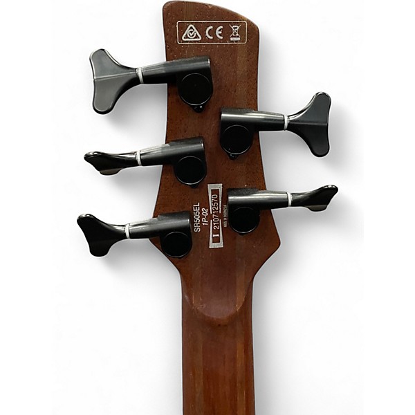 Used Ibanez SR505EL 5 String Left Handed Walnut Electric Bass Guitar