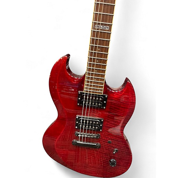 Used ESP LTD VIPER 200FM Red Solid Body Electric Guitar