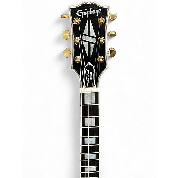 Used Epiphone INSPIRED BY GIBSON LES PAUL CUSTOM WHITE Solid Body Electric Guitar