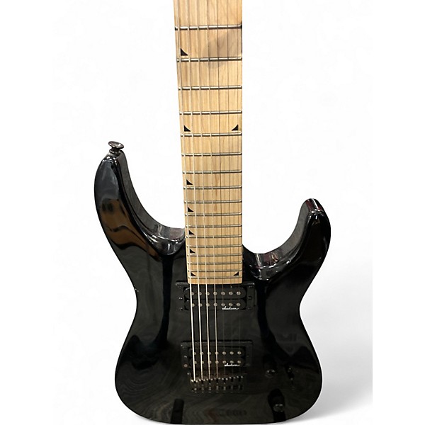 Used Jackson JS22-7 Dinky 7 String Black Solid Body Electric Guitar