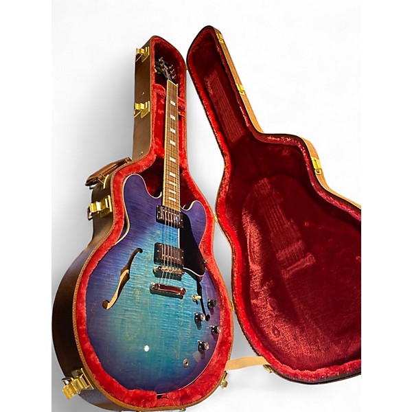 Used Gibson ES335 Figured Blueberry Hollow Body Electric Guitar