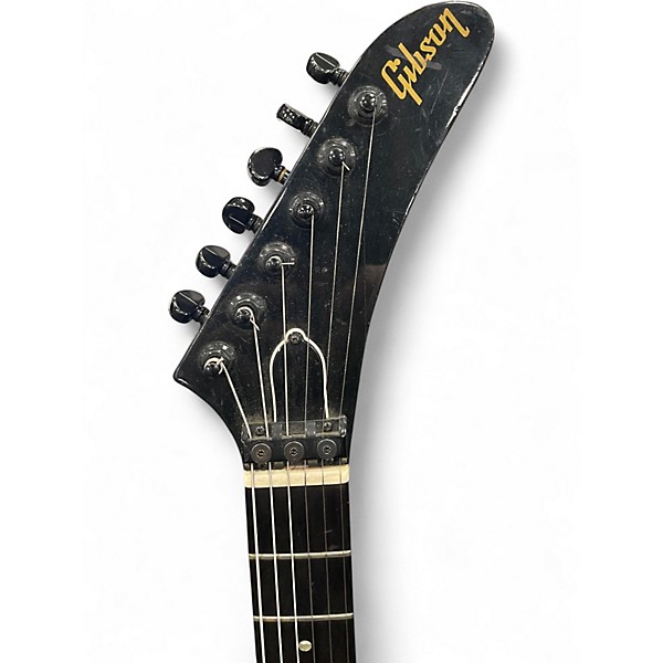 Vintage 1985 Gibson Explorer 425 Black Solid Body Electric Guitar