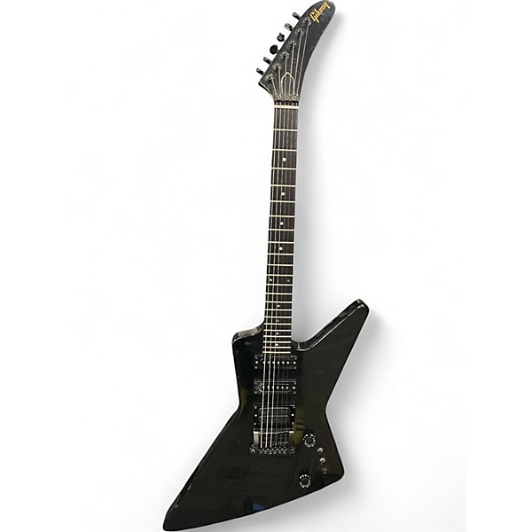 Vintage 1985 Gibson Explorer 425 Black Solid Body Electric Guitar