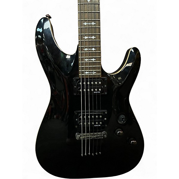 Used Schecter Guitar Research Omen 6 Black Solid Body Electric Guitar
