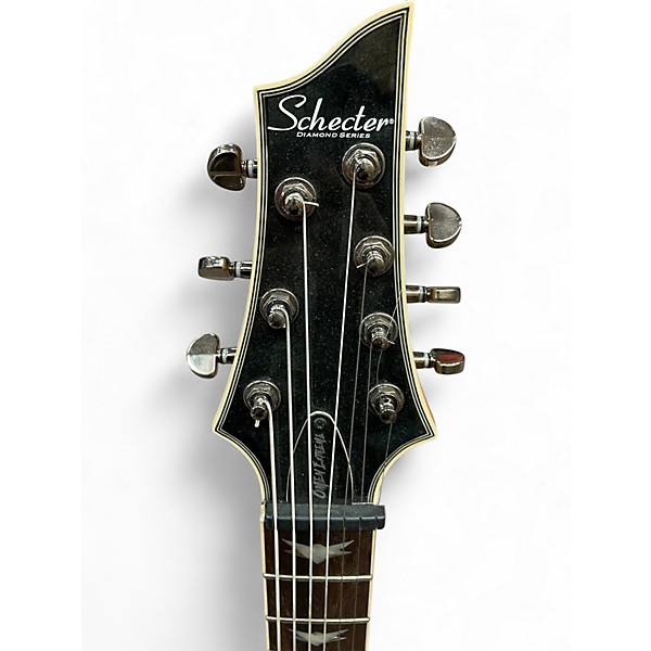 Used Schecter Guitar Research OMEN EXTREME 7 TRANSPARENT BLACK Solid Body Electric Guitar
