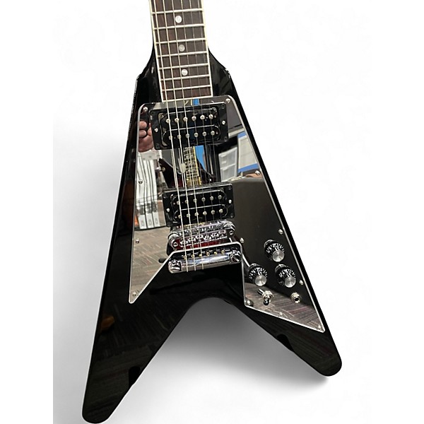 Used Gibson '70s Flying V Mirror Black Solid Body Electric Guitar