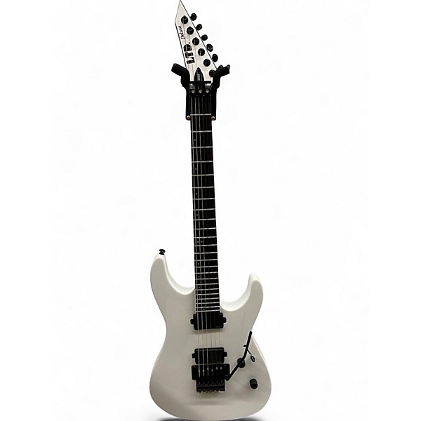 Used ESP LTD M-1000 FR WHITE Solid Body Electric Guitar