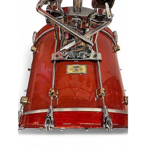 Used Mapex 4 Piece ORION CLASSIC SERIES TRANSPARENT RED Drum Kit
