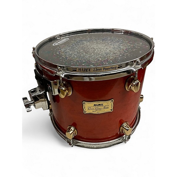 Used Mapex 4 Piece ORION CLASSIC SERIES TRANSPARENT RED Drum Kit