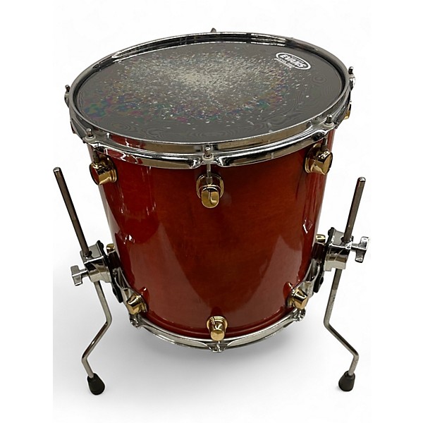 Used Mapex 4 Piece ORION CLASSIC SERIES TRANSPARENT RED Drum Kit