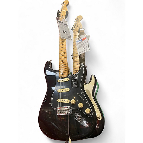 Used Fender SPECIAL EDITION PLAYER STRAT Black Solid Body Electric Guitar