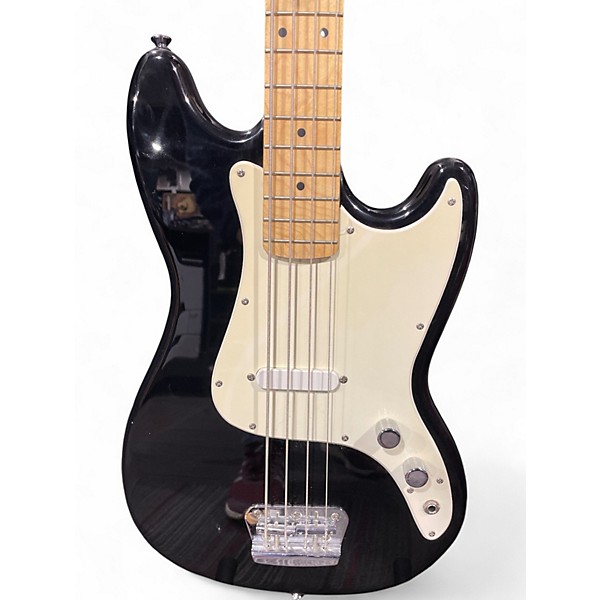 Used Squier Bronco Black Electric Bass Guitar