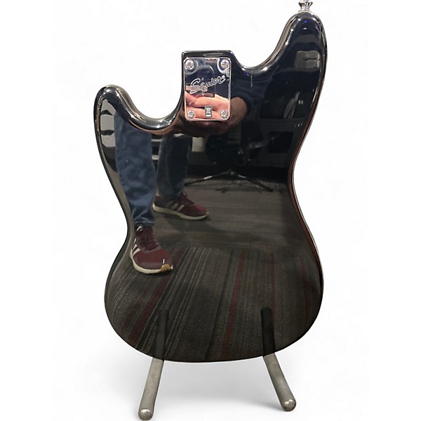 Used Squier Bronco Black Electric Bass Guitar