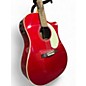 Used Fender Sonoran SCE Candy Apple Red Acoustic Electric Guitar