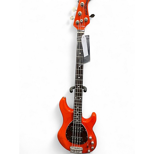Used Ernie Ball Music Man Sterling HH Trans Orange Electric Bass Guitar