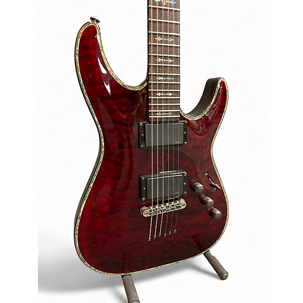 Used Schecter Guitar Research Hellraiser C1 Black Cherry Solid Body Electric Guitar