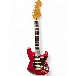 Used Fender Deluxe Stratocaster Candy Apple Red Solid Body Electric Guitar