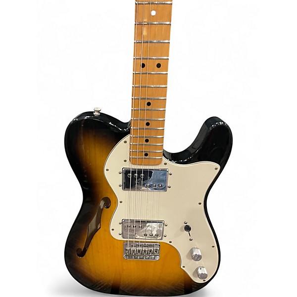 Used Fender Classic Player Telecaster Thinline Deluxe 3 Color Sunburst Hollow Body Electric Guitar