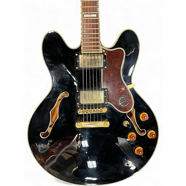 Used Epiphone Sheraton II Black Hollow Body Electric Guitar