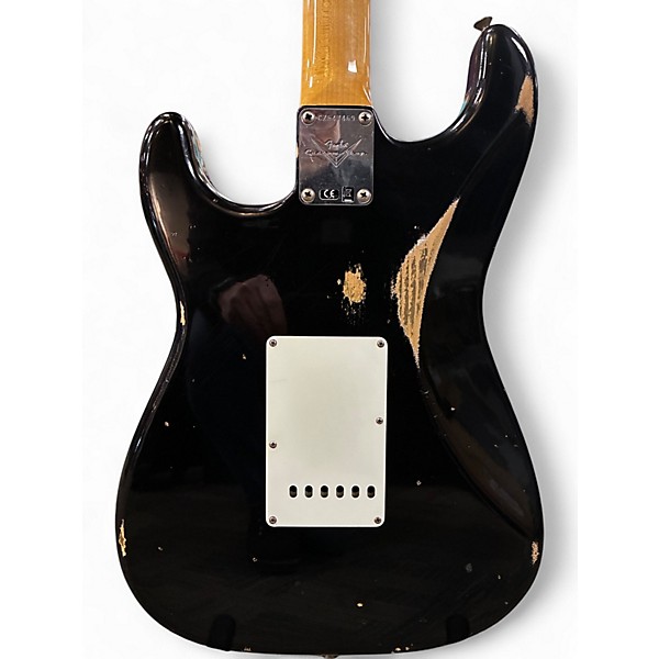 Used Fender Custom Shop 1969 Relic Black Solid Body Electric Guitar